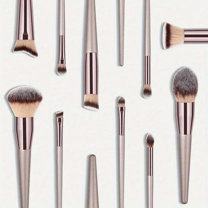 10PCS Champagne Gold Brush Set