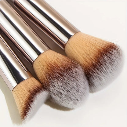 10PCS Champagne Gold Brush Set